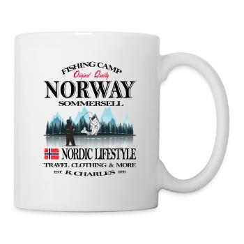 Norvège, Norvège, Norvège, pêche, vacances, cadeau, cool - Mug blanc - blanc - Droite