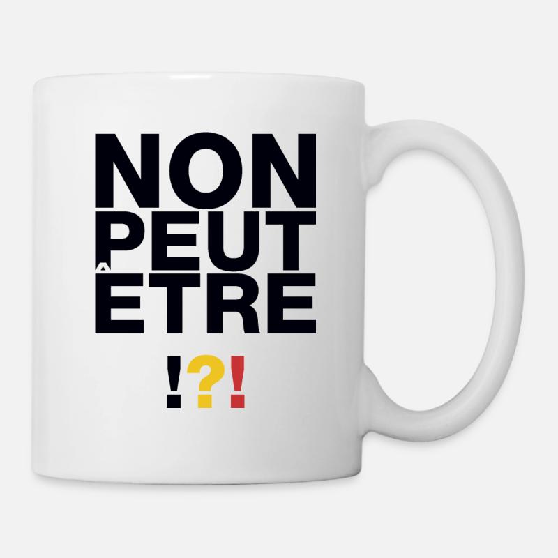 Non peut-être !?! (Dark) - Mug blanc - blanc