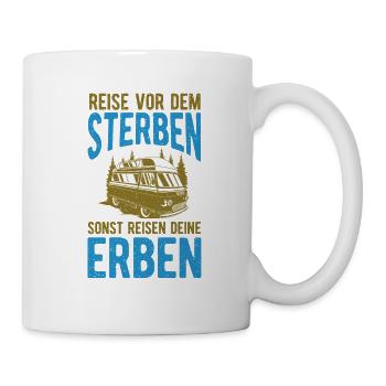 Renter Camping Geschenk - Tasse - Weiß - Rechts