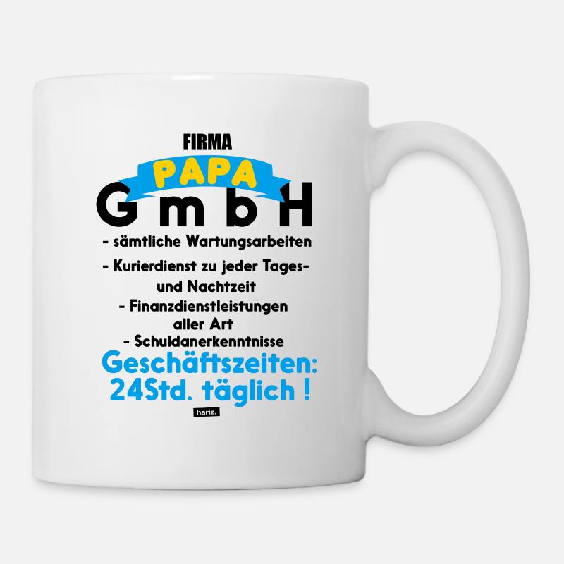 Papa GmbH 2 HARIZ Papa Vatertag Geschenk - Tasse - Weiß