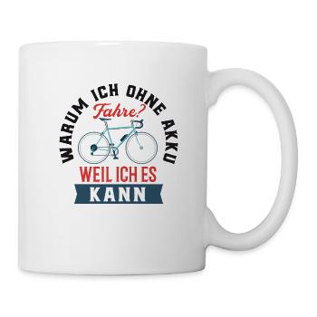 Fahrradfahren - Tasse - Weiß - Rechts