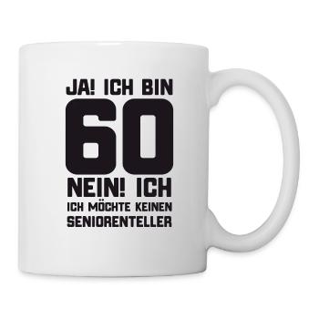 60th birthday funny saying for the sixtieth - Mug - white - Right