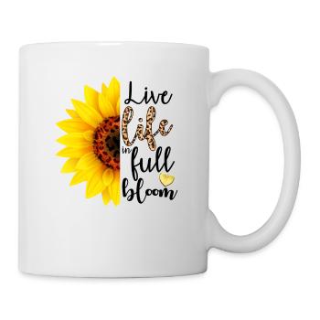 Vivez la vie en pleine floraison - Mug blanc - blanc - Droite