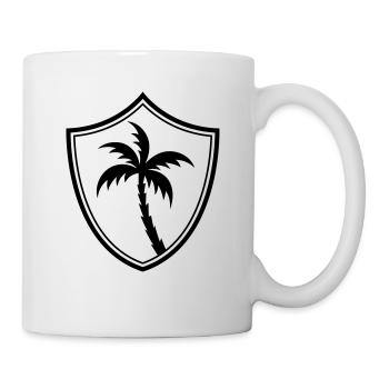 palme symbol silhouette icon wappen - Tasse - Weiß - Rechts