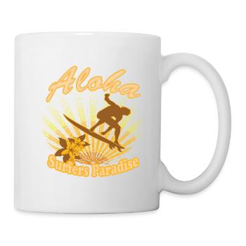 Aloha Surfers Paradise - Tasse - Weiß - Rechts