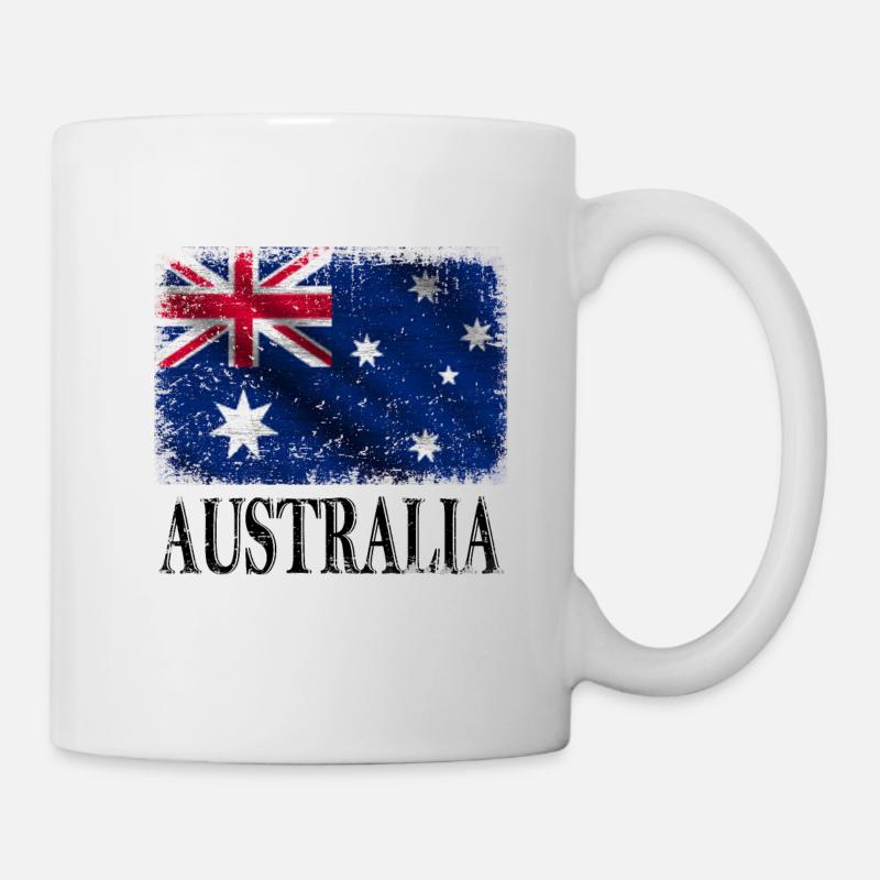 Australia,Australien Fahne - Tasse - Weiß