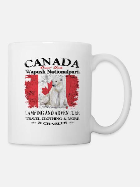 Canada, Canada, camping - Mug blanc - blanc