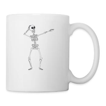 Clipart vectoriel squelette dansant le squelette - Mug blanc - blanc - Droite