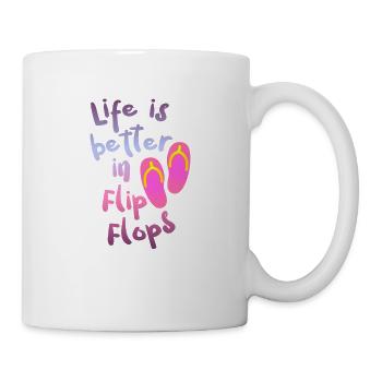 Life is Better in Flip Flops - Mug - white - Right