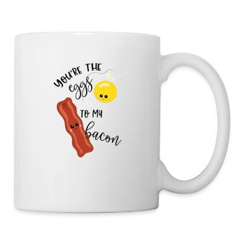 Food Pun Vous êtes les œufs à mon bacon - Mug blanc - blanc - Droite