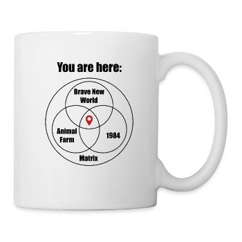You are here ... in Dystopia - Mug - white - Right