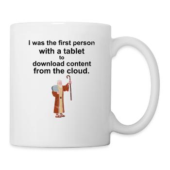 Moses first person with tablet download from cloud - Tasse - Weiß - Rechts