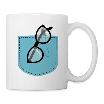 Glasses in the chest pocket - Mug - white - Right