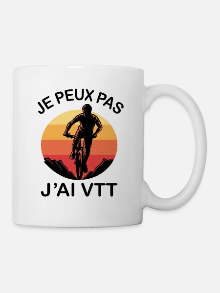 Je Peux Pas J'ai VTT - Mug blanc - blanc