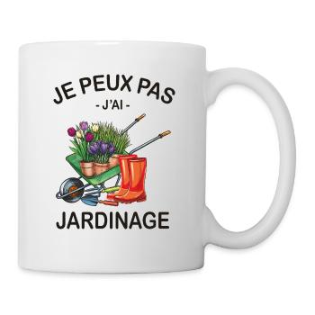 Je Peux Pas J'ai Jardinage - Mug blanc - blanc - Droite