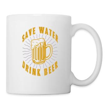 Beer Save Water Drink Beer - Mug blanc - blanc - Droite