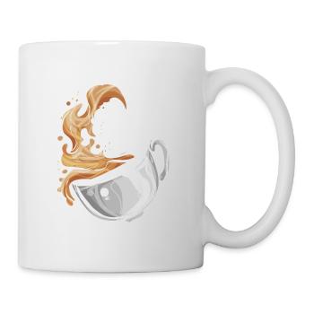 Kaffee heiß und gut Kaffeetasse, cup of coffee - Tasse - Weiß - Rechts