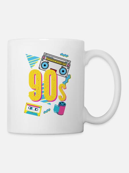 90er retro Radio - Tasse - Weiß
