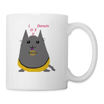 Kawaii Chat Mr Donut - Mug blanc - blanc - Droite