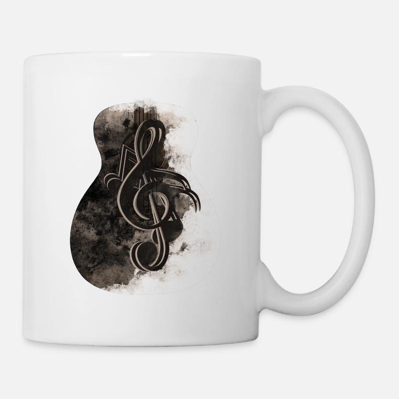 Gitarre Noten - Tasse - Weiß