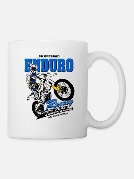 Enduro Offroad - Tasse - Weiß