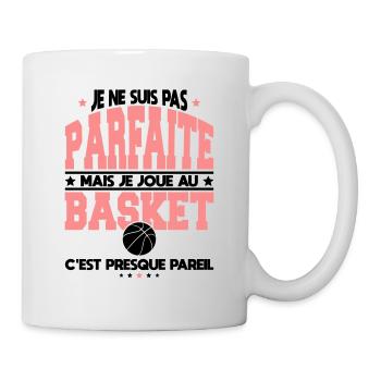 I'm not perfect but I play basketball - Mug - white - Right