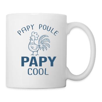 papy poule papy cool Cadeau Humour - Mug blanc - blanc - Droite