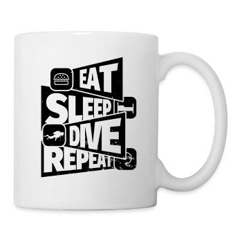 Diving funny saying diver: Eat, Sleep, Dive - Mug - white - Right