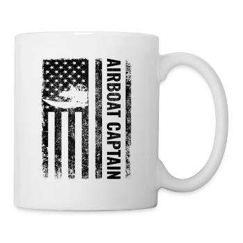 Pavillon américain USA Airboat Airboating Capitaine - Mug blanc - blanc - Droite