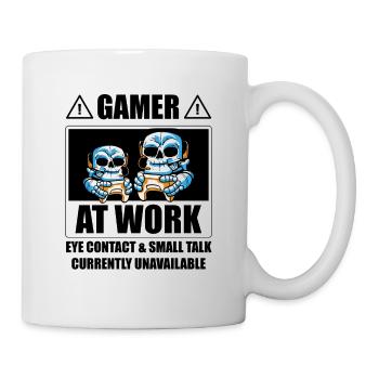 Gamer At Work Video Game Player Gaming Gamer Conso - Tasse - Weiß - Rechts
