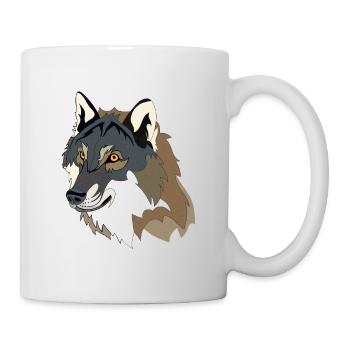 Wolf - Tasse - Weiß - Rechts