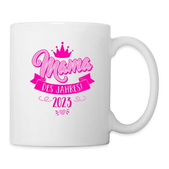 Mama des Jahres 2023 Liebe Kind Muttertag Geschenk - Tasse - Weiß - Rechts