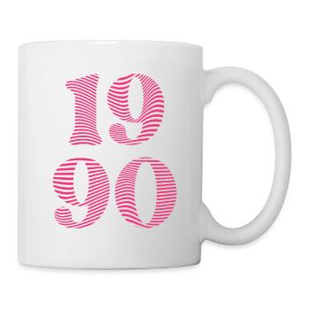 1990 - Minimalist design for the birthday - Mug - white - Right