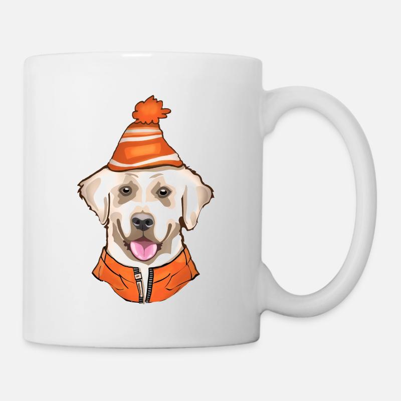 Golden Retriever in winter - Mug - white