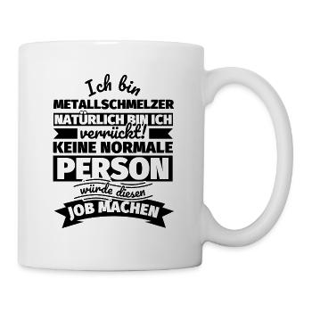 Metallschmelzer Geschenke - Tasse - Weiß - Rechts