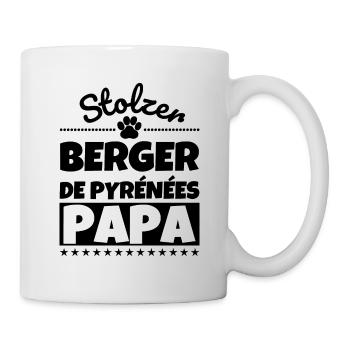Berger de Pyrénées lustig Herrchen Hund - Tasse - Weiß - Rechts