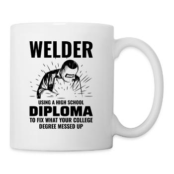 Welding Welder Metal Construction Ironworker - Mug - white - Right