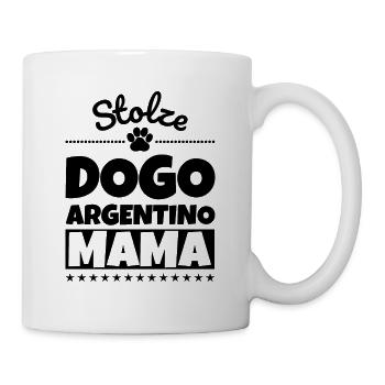 Stolze Dogo Argentino Mama - Tasse - Weiß - Rechts