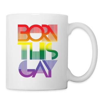 Born this gay - Pride rainbow LGBTQ Design - Mug blanc - blanc - Droite