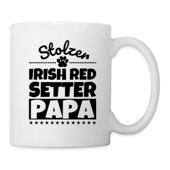 Irish Red Setter lustig Herrchen Hund - Tasse - Weiß - Rechts