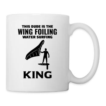 Wing Foiling Hydrofoil Surfing Surf Water Sport - Mug - white - Right