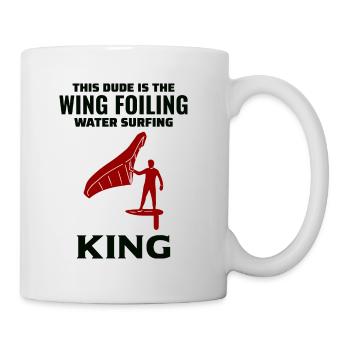 Wing Foiling Hydrofoil Surfing Surf Water Sport - Mug - white - Right