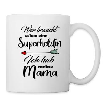 Superheldin Familie Mama Mutti - Tasse - Weiß - Rechts
