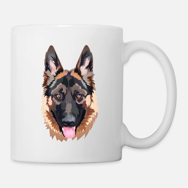 Schäferhund - Tasse - Weiß