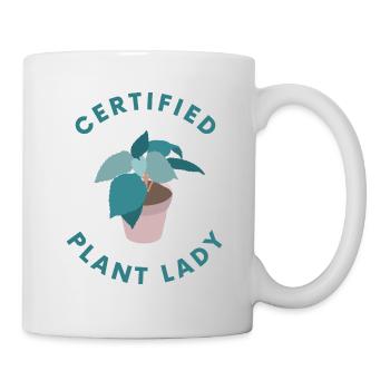 Dame de plante certifiée - Mug blanc - blanc - Droite