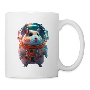 Hamster Astronaut Raumanzug - Tasse - Weiß - Rechts