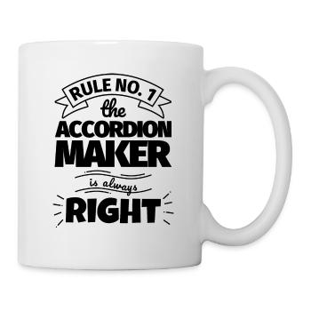 ACCORDION MAKER lustiges Geschenk - Tasse - Weiß - Rechts