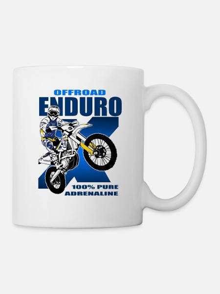 Enduro Offroad - Tasse - Weiß