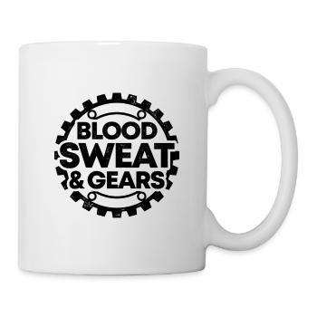 Blood Sweat And Gears Car Mechanic Automobile Love - Mug - white - Right