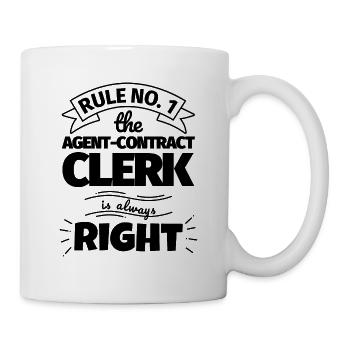 AGENT-CONTRACT CLERK funny gift - Mug - white - Right